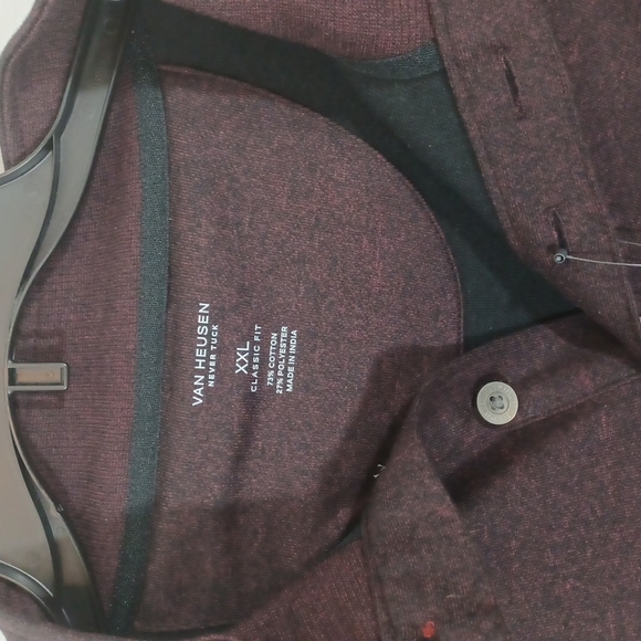 Burgundy Van Heusen Long Sleeve Pullover  Size XXL - Picture 2 of 6